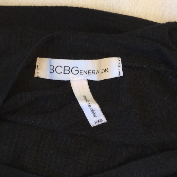 BCBGeneration Solid Black Crop Top T-Shirt, XXS - Picture 7 of 7
